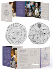 Collezione Guerre Stellari 1/4 - R2-D2 e C-3PO - Confezione Ufficiale  Royal Mint 2023