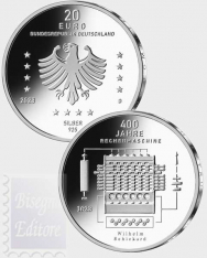 20 € Germania 2023 - Argento 925 in capsula - 400 anni della prima calcolatrice