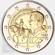 2 euro Lussemburgo 2024 UNC - 175° Anniversario della Morte del Granduca Guillaume II