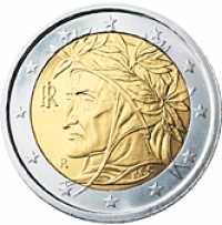 Monete Euro 2 Euro Dante Italia >