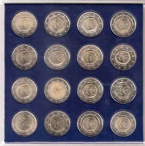 Monete Euro - Collezione completa 16 monete - 2 euro Commemorativi EMU -  2009