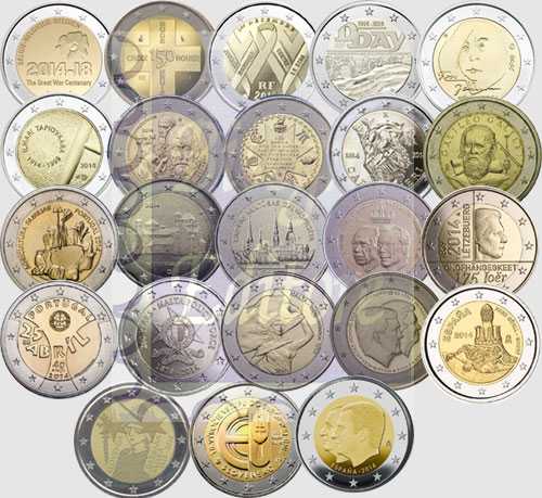 Monete Euro - Collezione Completa - 2 euro commemorativi 2014 ( 23 monete)