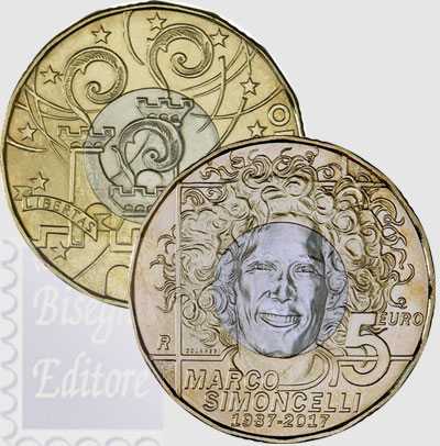 Monete Euro - 5 euro Bimetallica San Marino 2017 - Marco Simoncelli