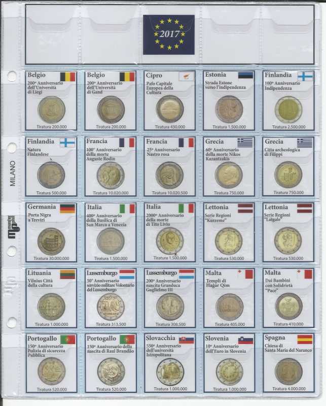 Monete Euro - (M)Pagina aggiornamento 2 euro x Raccoglitore Masterphil  Junior - Anno 2017