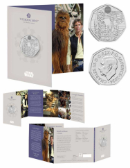 Collezione Guerre Stellari 4/4 -Han Solo e Chewbecca - Confezione Ufficiale Royal Mint 2023-