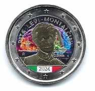 2 euro colorato in capsula Italia 2024 - Rita Levi Montalcini