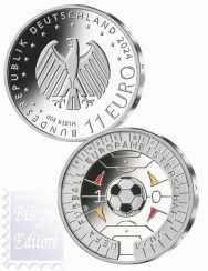 11 euro Silver BU Germania 2024 - Calcio UEFA 2024