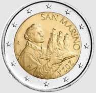  2 € San Marino 2024 UNC non commemorativo - Nuova faccia nazionale