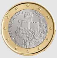 1 € San Marino 2024 UNC non commemorativo - Nuova faccia nazionale